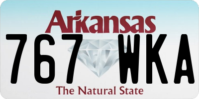 AR license plate 767WKA