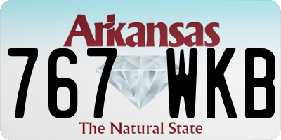 AR license plate 767WKB