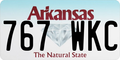 AR license plate 767WKC