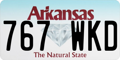AR license plate 767WKD