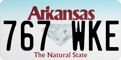 AR license plate 767WKE