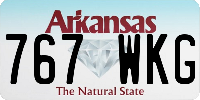 AR license plate 767WKG