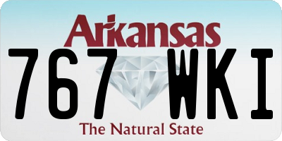 AR license plate 767WKI