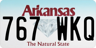 AR license plate 767WKQ