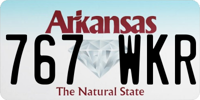 AR license plate 767WKR