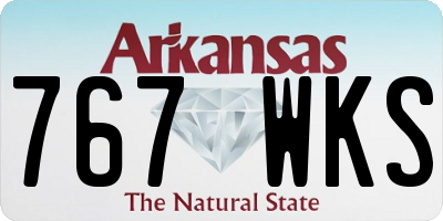 AR license plate 767WKS