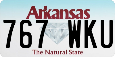 AR license plate 767WKU