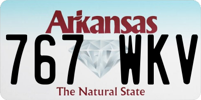 AR license plate 767WKV