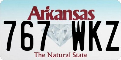 AR license plate 767WKZ