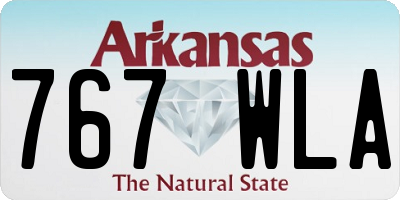 AR license plate 767WLA