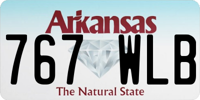 AR license plate 767WLB