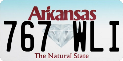 AR license plate 767WLI
