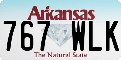 AR license plate 767WLK