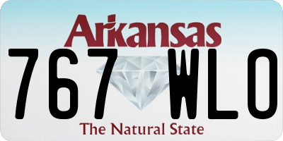 AR license plate 767WLO