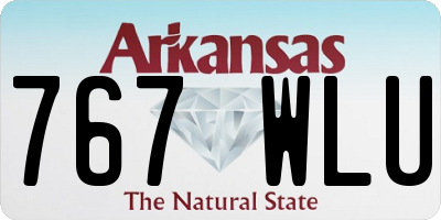 AR license plate 767WLU