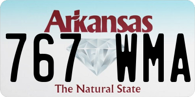 AR license plate 767WMA