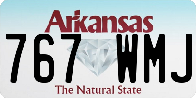 AR license plate 767WMJ