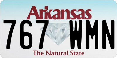 AR license plate 767WMN