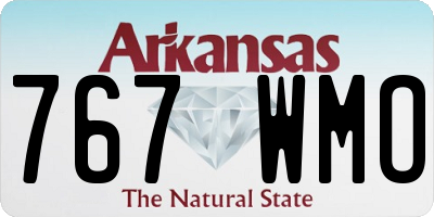 AR license plate 767WMO