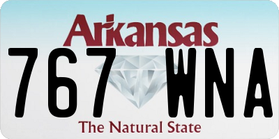 AR license plate 767WNA