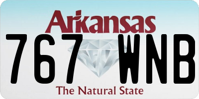 AR license plate 767WNB