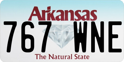 AR license plate 767WNE