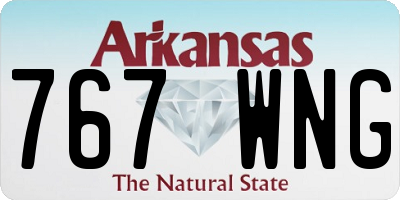 AR license plate 767WNG