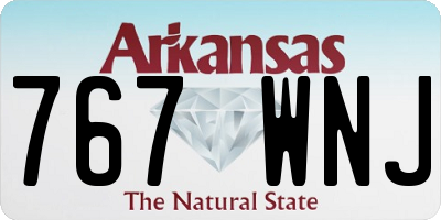 AR license plate 767WNJ