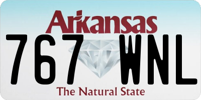 AR license plate 767WNL