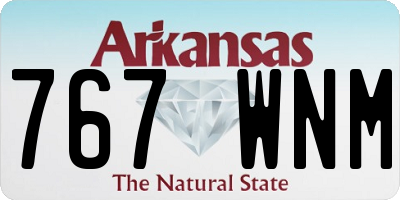 AR license plate 767WNM