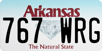 AR license plate 767WRG
