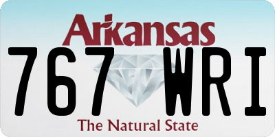AR license plate 767WRI