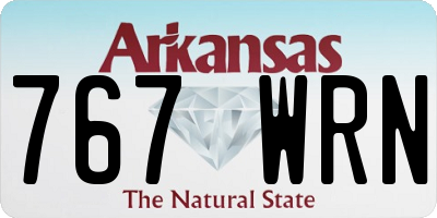 AR license plate 767WRN