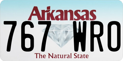 AR license plate 767WRO