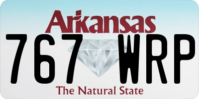 AR license plate 767WRP