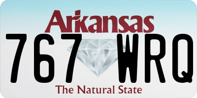 AR license plate 767WRQ