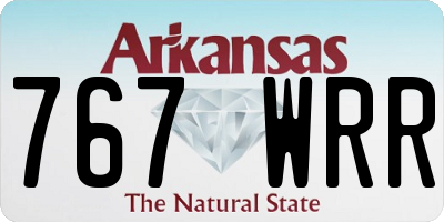 AR license plate 767WRR