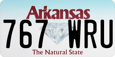 AR license plate 767WRU