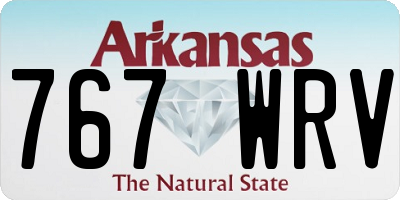 AR license plate 767WRV
