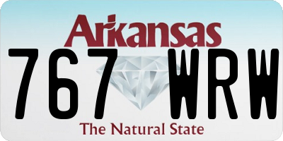 AR license plate 767WRW