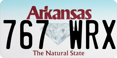 AR license plate 767WRX