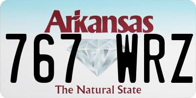 AR license plate 767WRZ