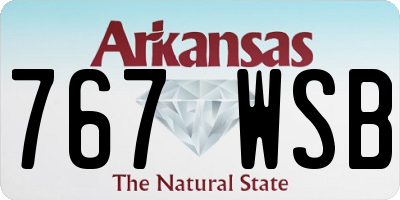 AR license plate 767WSB