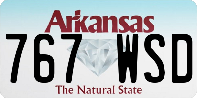 AR license plate 767WSD