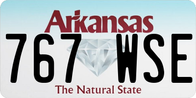 AR license plate 767WSE
