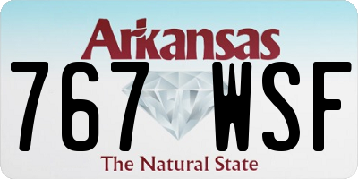 AR license plate 767WSF