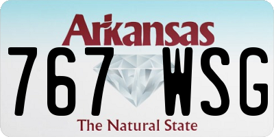 AR license plate 767WSG