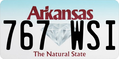 AR license plate 767WSI