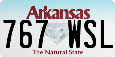 AR license plate 767WSL