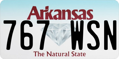 AR license plate 767WSN